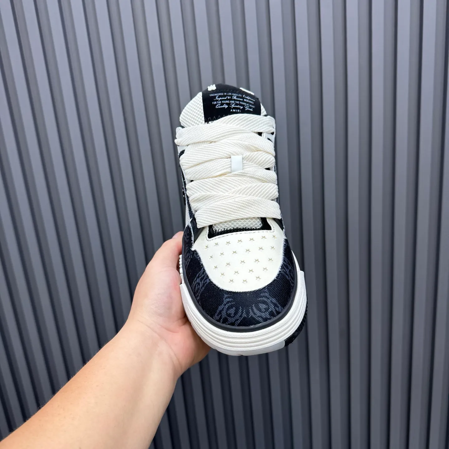 Men's shoes 💰660💰 AMIRI AMIRI trendy brand hot sale 🔥 Available all year round, couples 💑 Official website synchronization Imported fabrics 1⃣️ vs 1⃣️ replica, original factory special original sole, 35-45 (45. non-refundable)